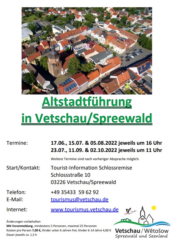 Altstadtführungen in Vetschau 2022